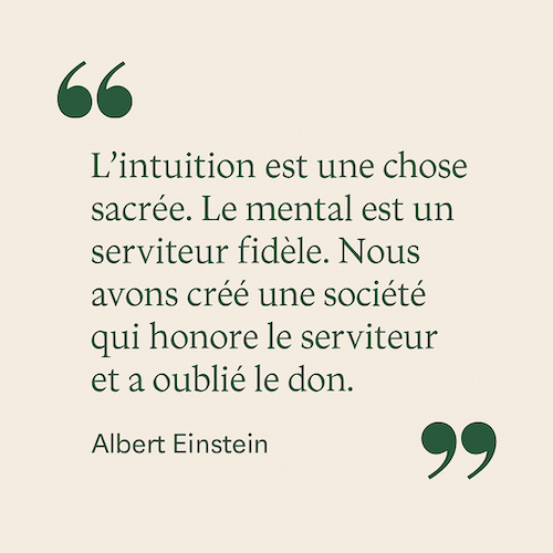 Citation inspirante sur l’intuition – Albert Einstein