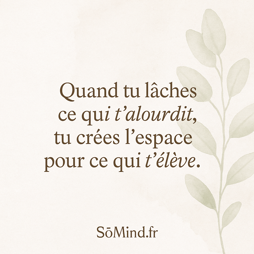 Citation inspirante – Lâcher prise et élévation intérieure