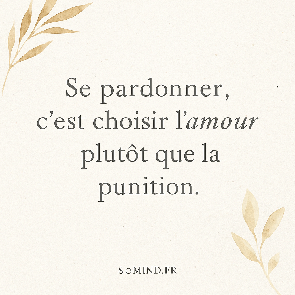 Citation inspirante : se pardonner, c’est s’honorer