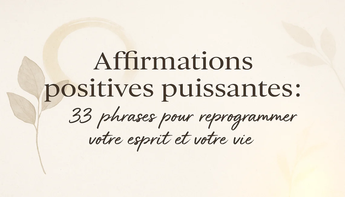 Affirmations positives puissantes – visuel d’introduction doux et inspirant