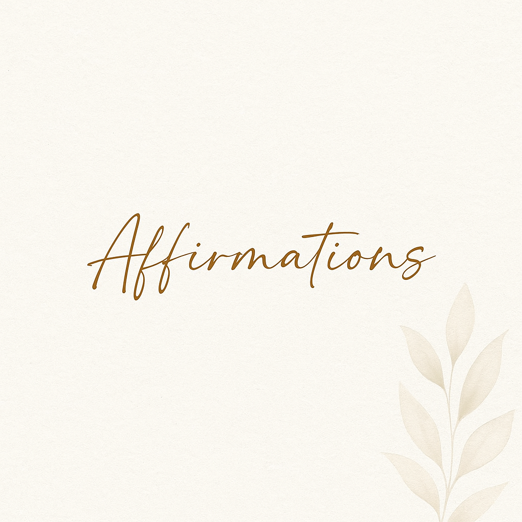 Affirmations – visuel minimaliste inspirant
