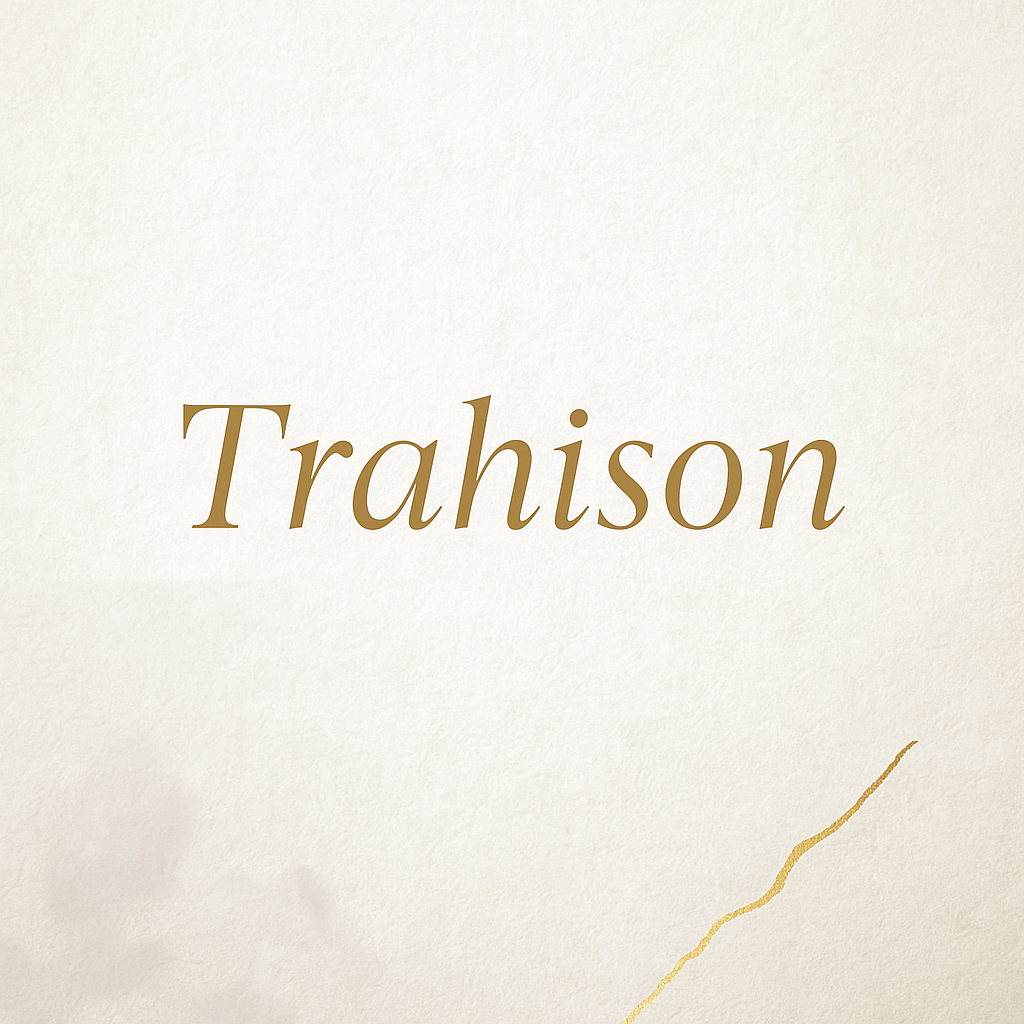 Trahison – Visuel minimaliste et symbolique de la blessure émotionnelle