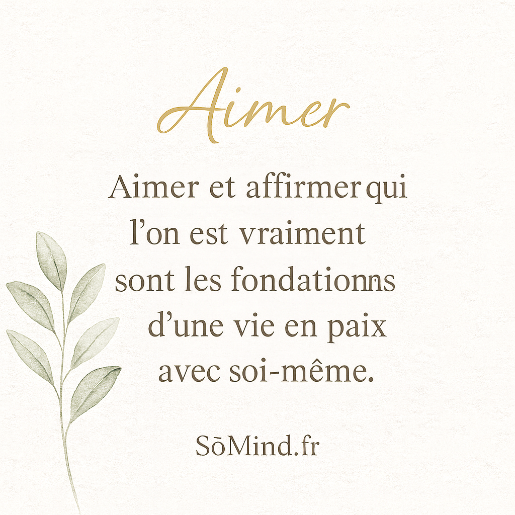 Citation inspirationnelle – Aimer et affirmer qui l’on est