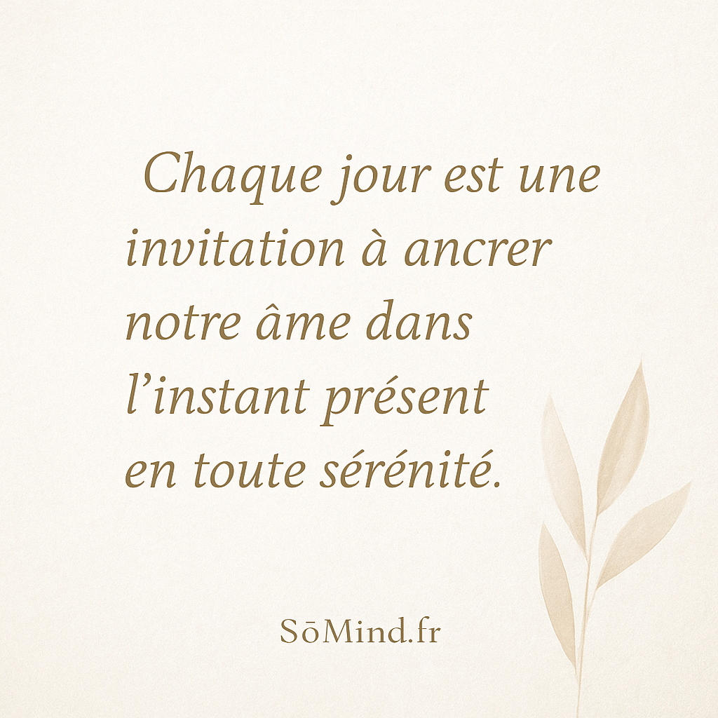 Citation inspirante : s’ancrer pour retrouver la paix intérieure