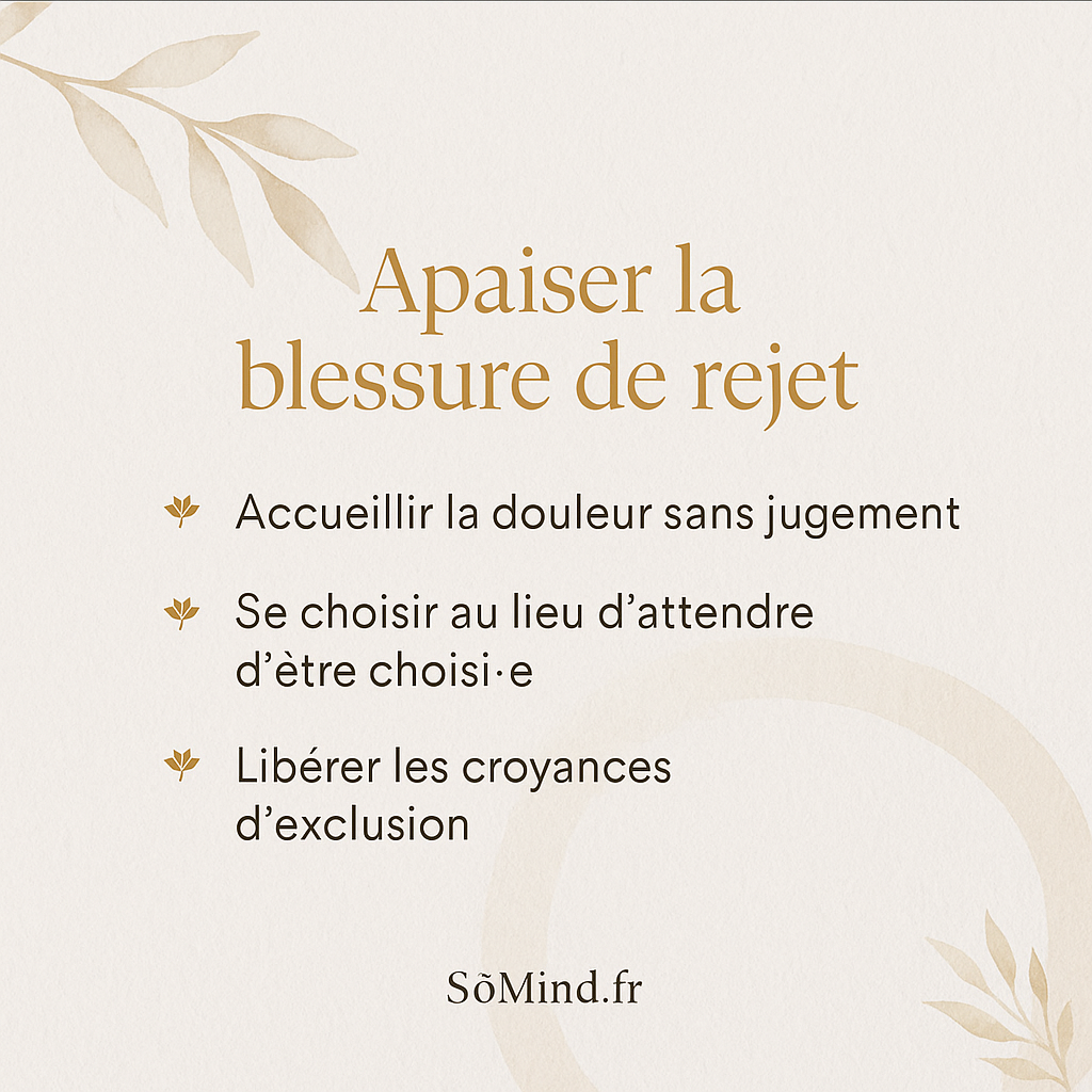 Clés pour apaiser la blessure de rejet – douceur et transformation