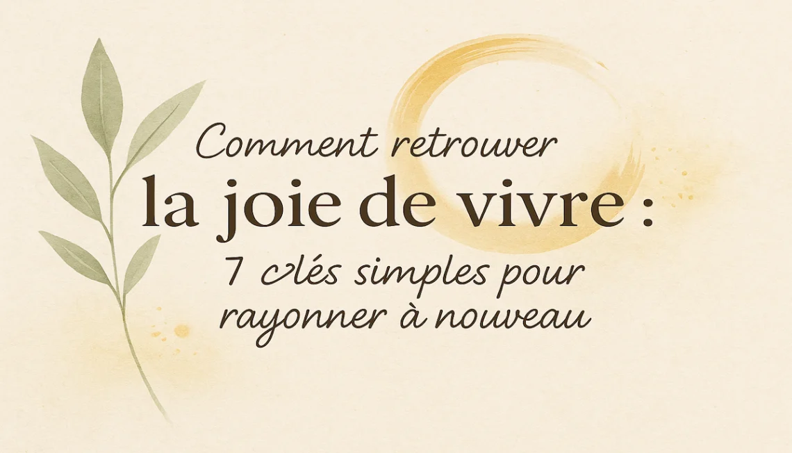 Comment retrouver la joie de vivre – Clés pour rayonner