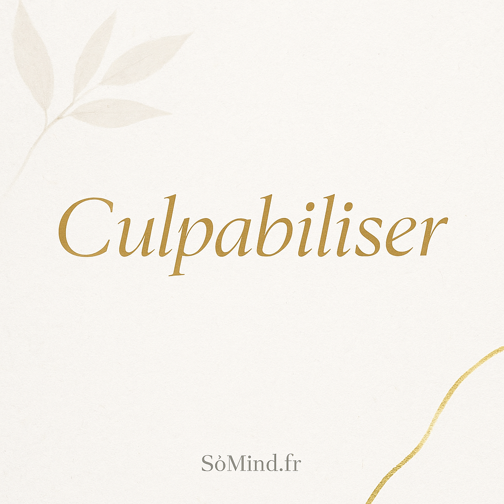 Culpabiliser – Visuel SōMind minimaliste