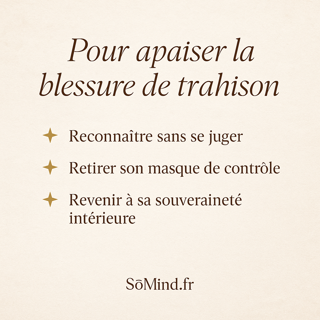 3 étapes pour guérir la blessure de trahison – Visuel synthétique et apaisant