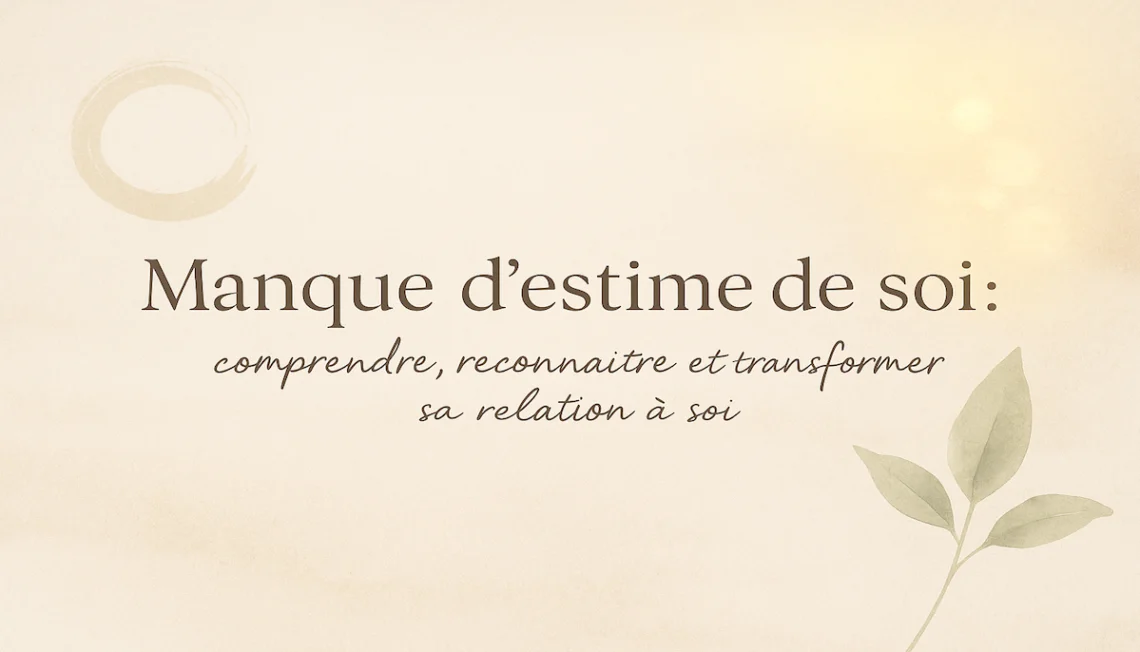 Manque d’estime de soi – transformer sa relation à soi