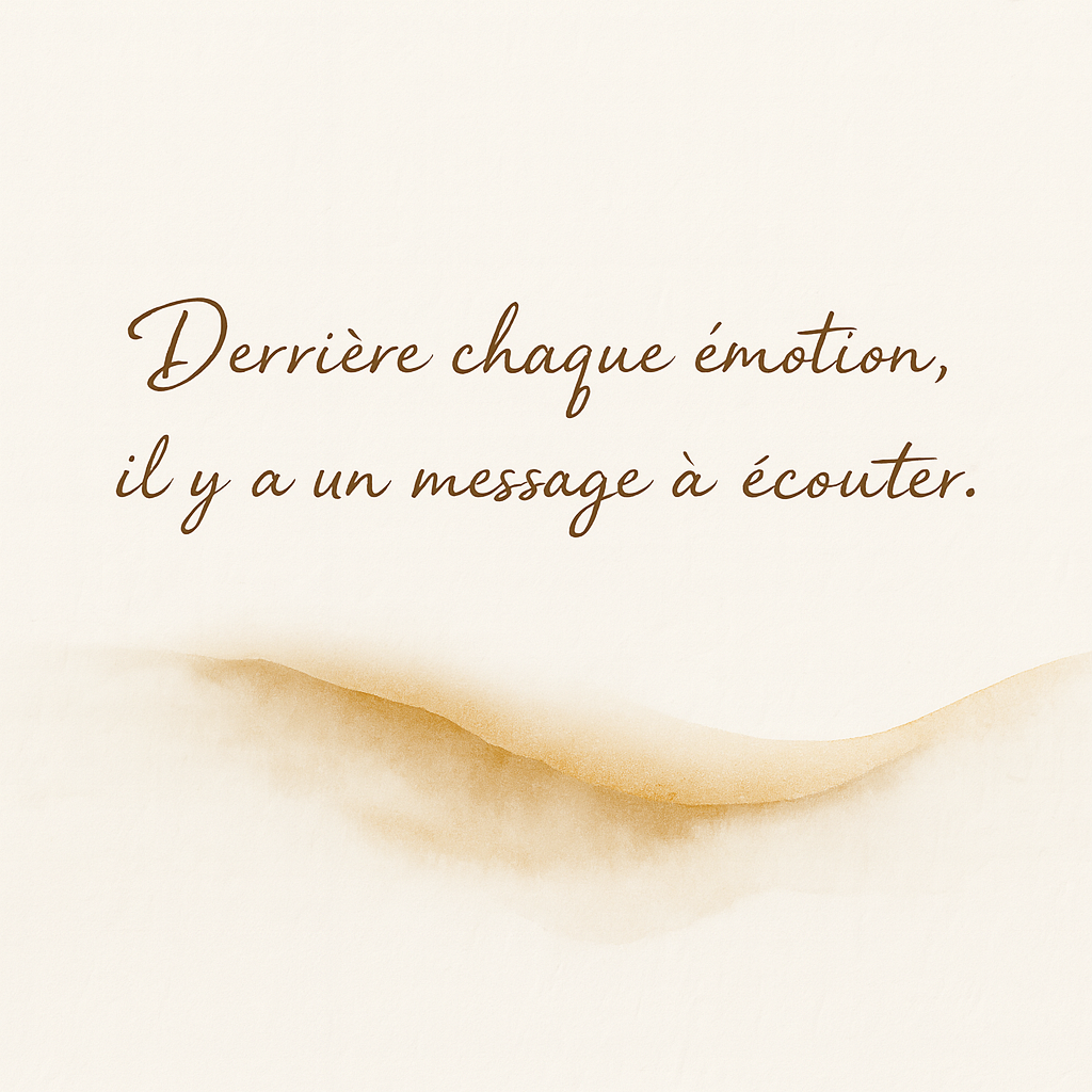 Citation inspirante : chaque émotion porte un message