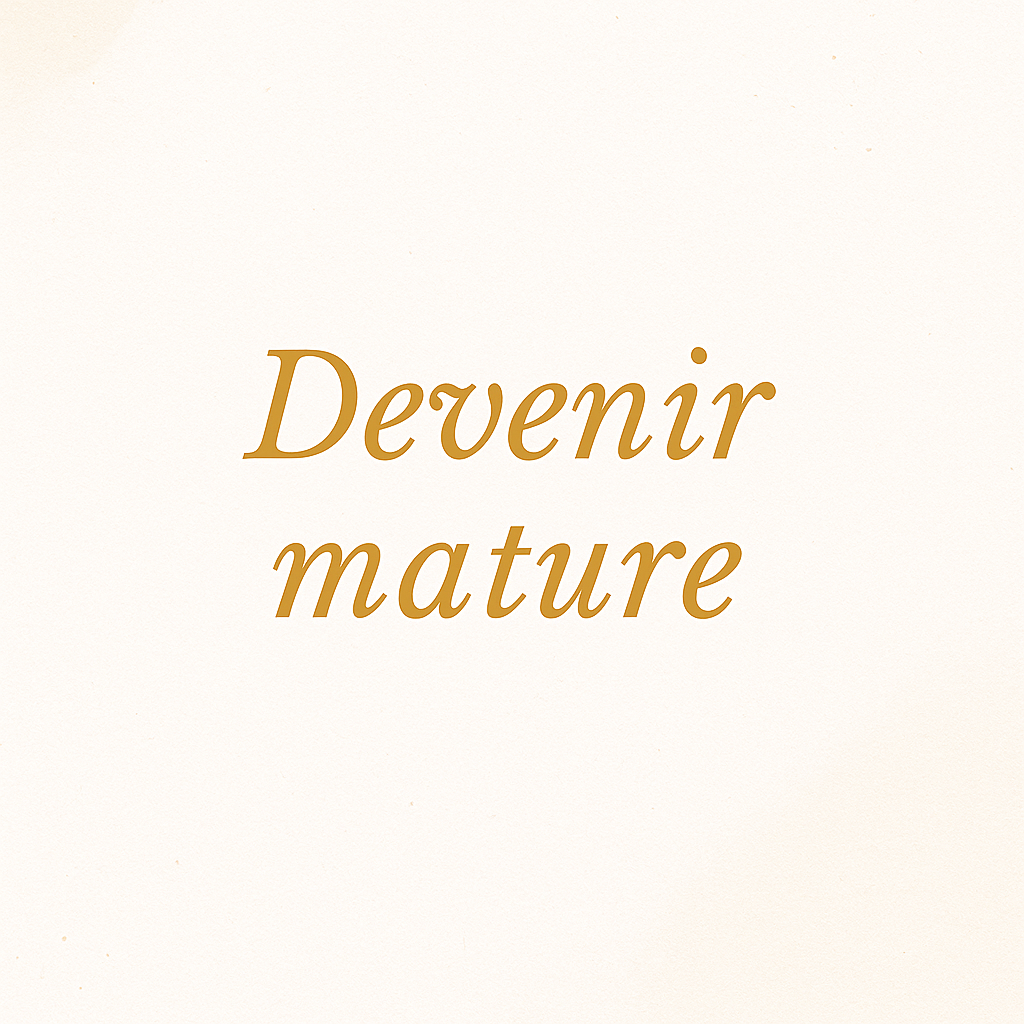 Mot-clé impactant : Devenir mature