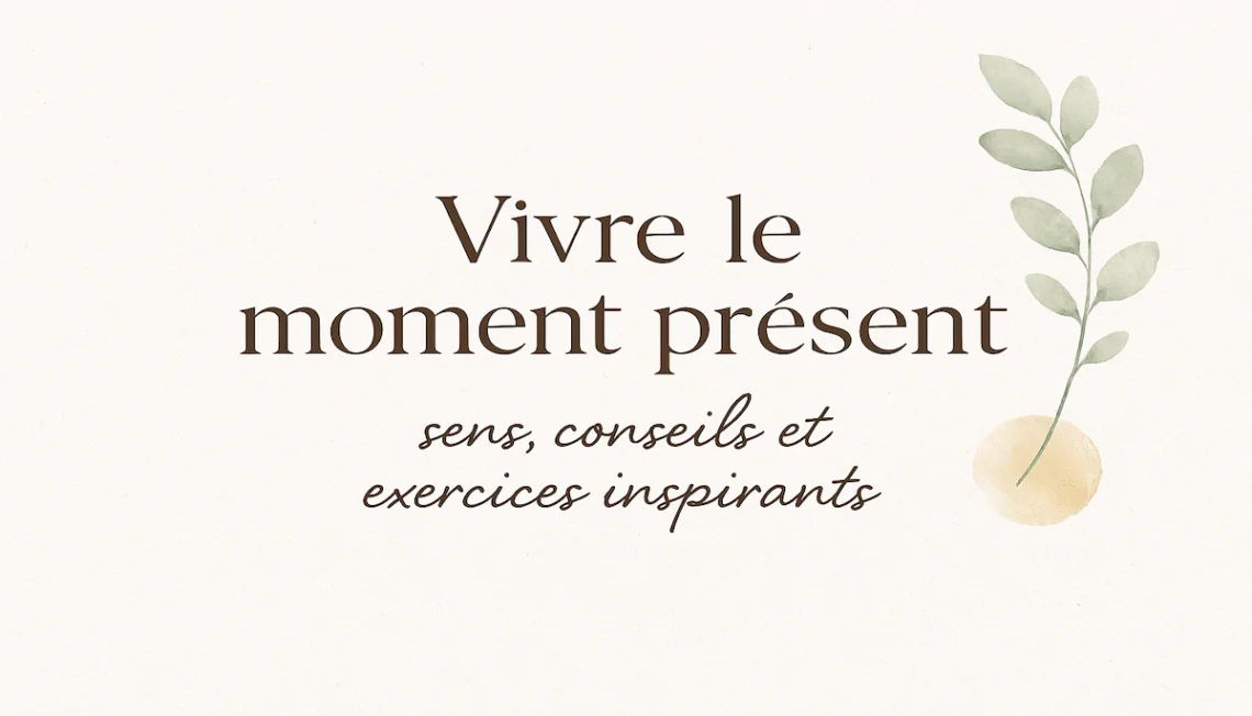 Vivre le moment présent : sens, conseils et exercices inspirants