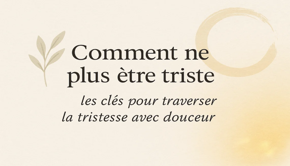 Comment ne plus être triste : traverser la tristesse avec douceur et lumière intérieure