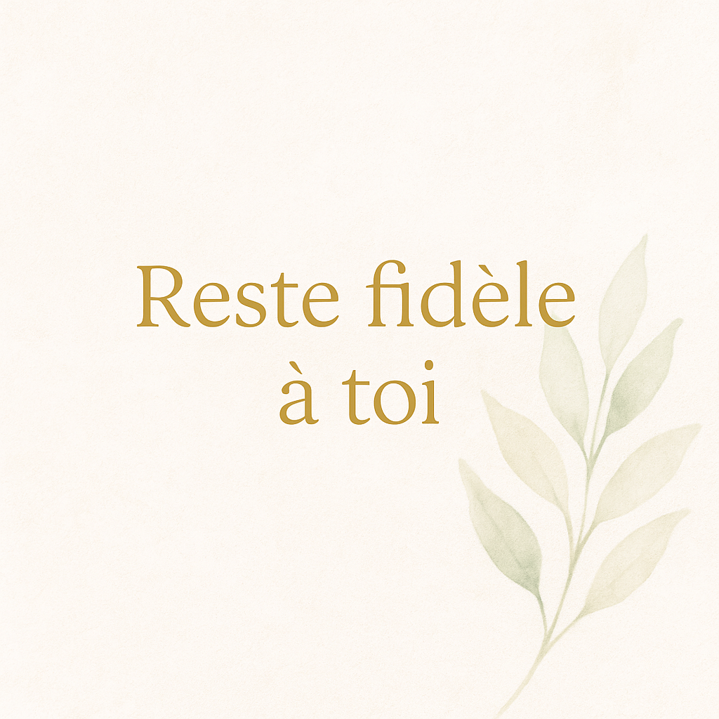 Reste fidèle à toi – mantra doux de recentrage intérieur