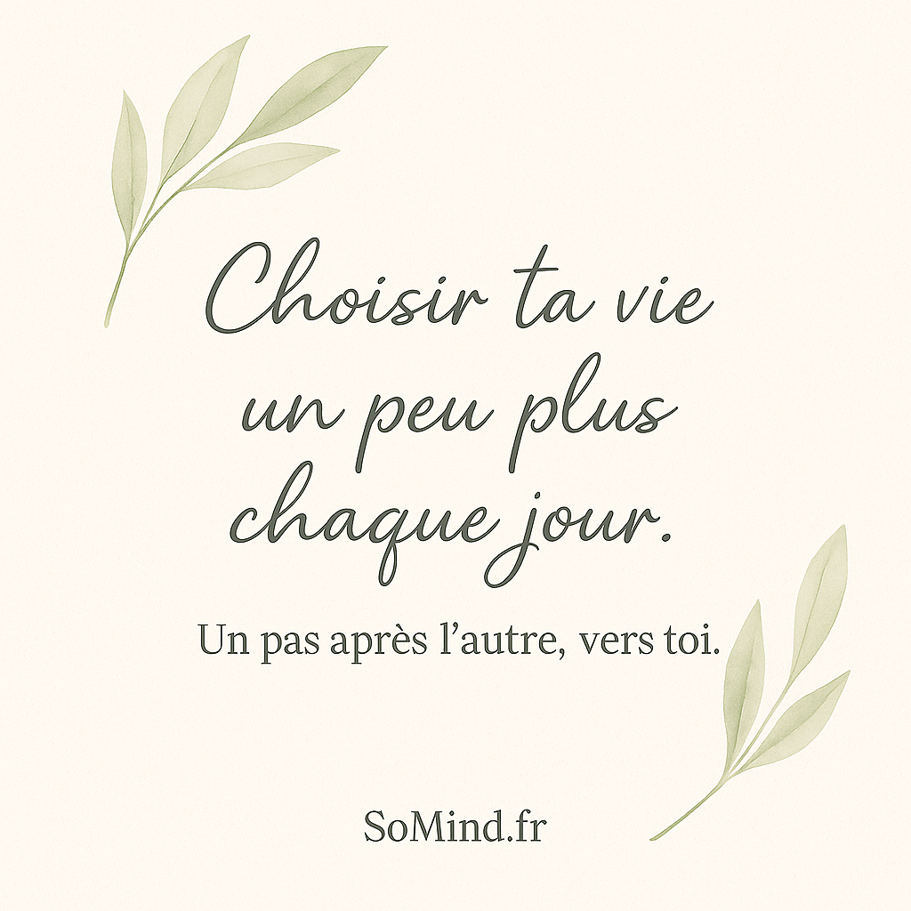 Choisir ta vie, un pas après l’autre