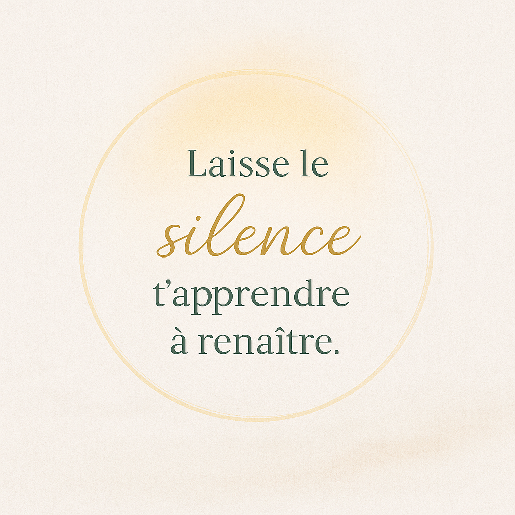 Apprendre à renaître dans le silence