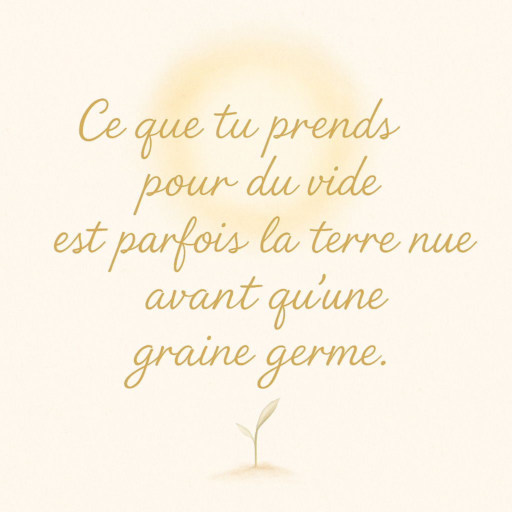 Quand le vide devient une terre fertile